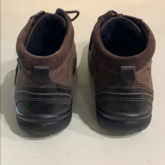 Ecco Comfy Brown Leather Lace Up Booties sz:7 - Picture 5 of 11